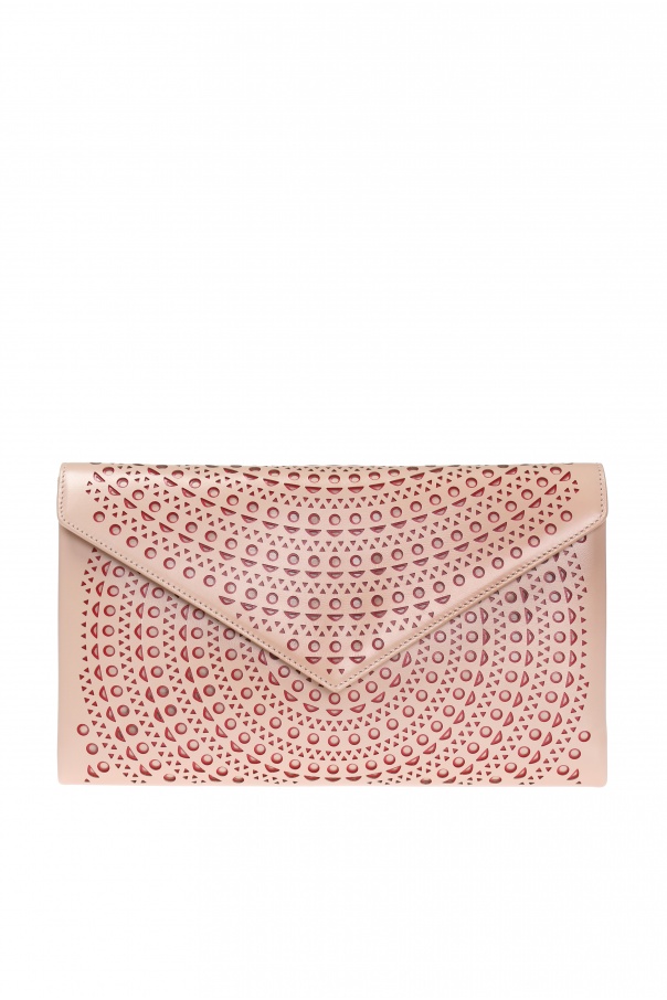 Alaia Perforated clutch